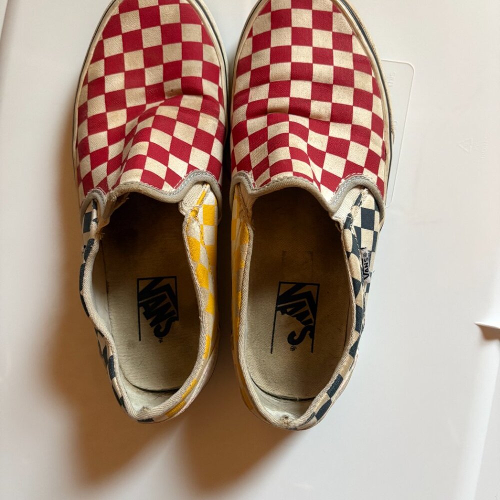 Vans Slip-On Checkerboard Patchwork Sneakers Wome… - image 5